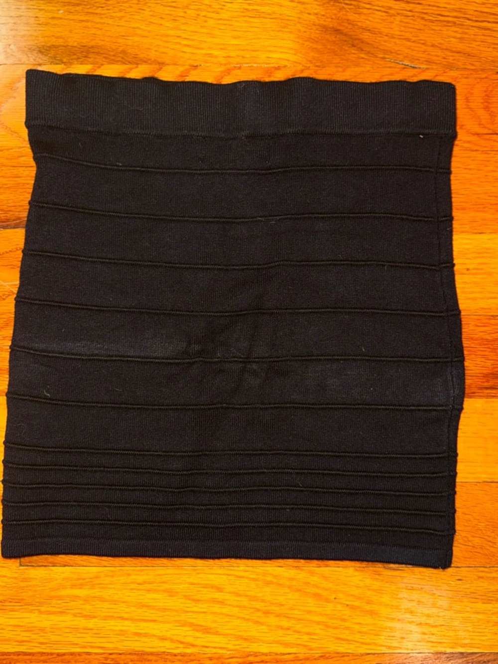 Charlotte Russe Black Ribbed Knit Mini Skirt